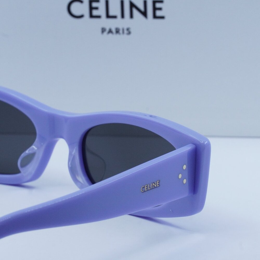 FINAL PRICE NEW CELINE CL40245U 78A SHINY LILAC / GREY SUNGLASSES - Picture 5 of 11